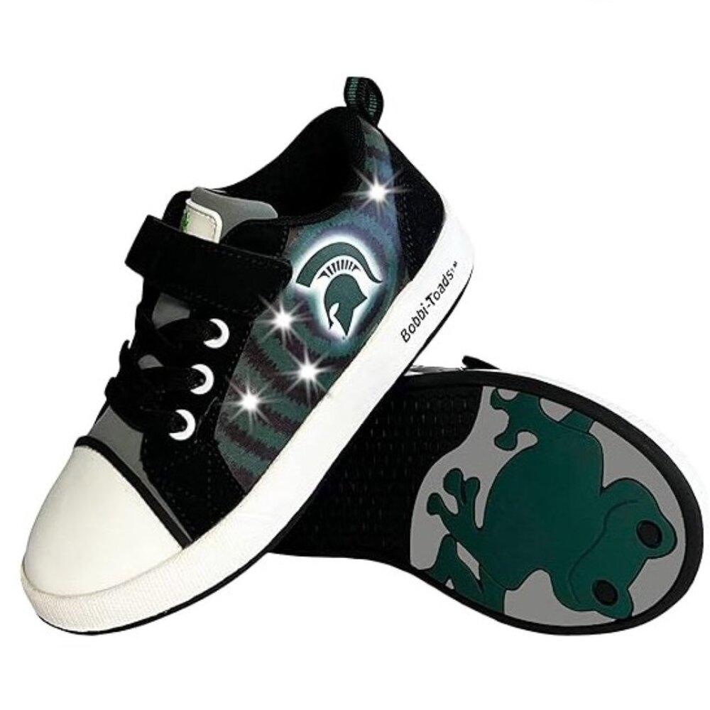 BOBBI-TOADS Michigan State Kids’ Light-Ups Shoes Size 7